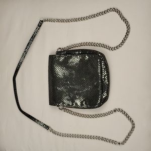 Black & silver crossbody bag